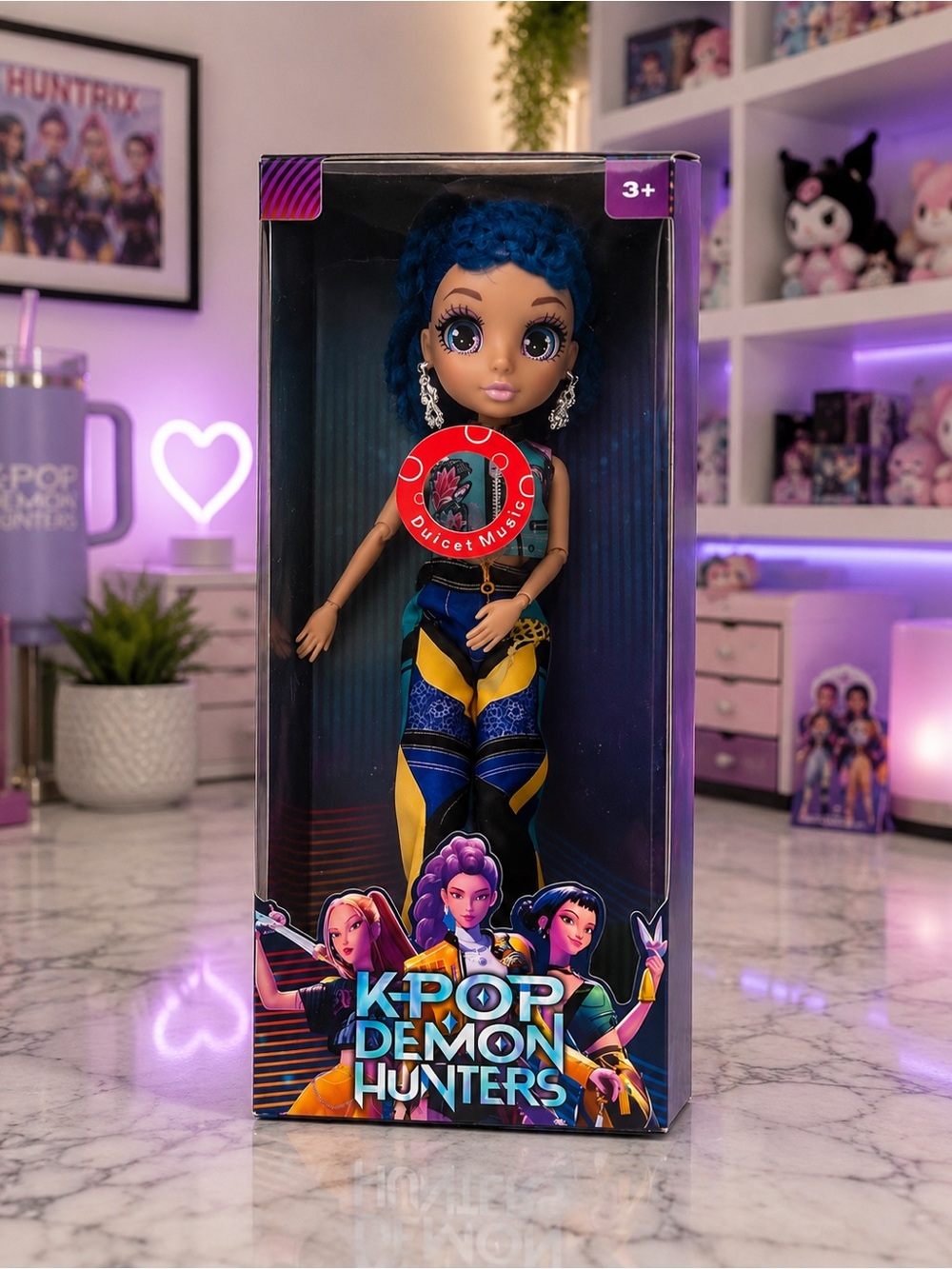 KPOP Demon Hunters Zoey Singing Doll Blue Hair – Brand New